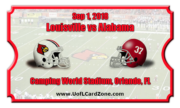 Louisville Cardinals Vs Alabama Crimson Tide Football Tickets Sep 1 2018